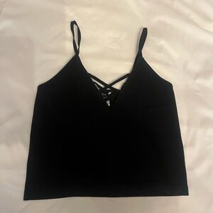 Fashion Nova Black Camisole with Criss-Cross Straps